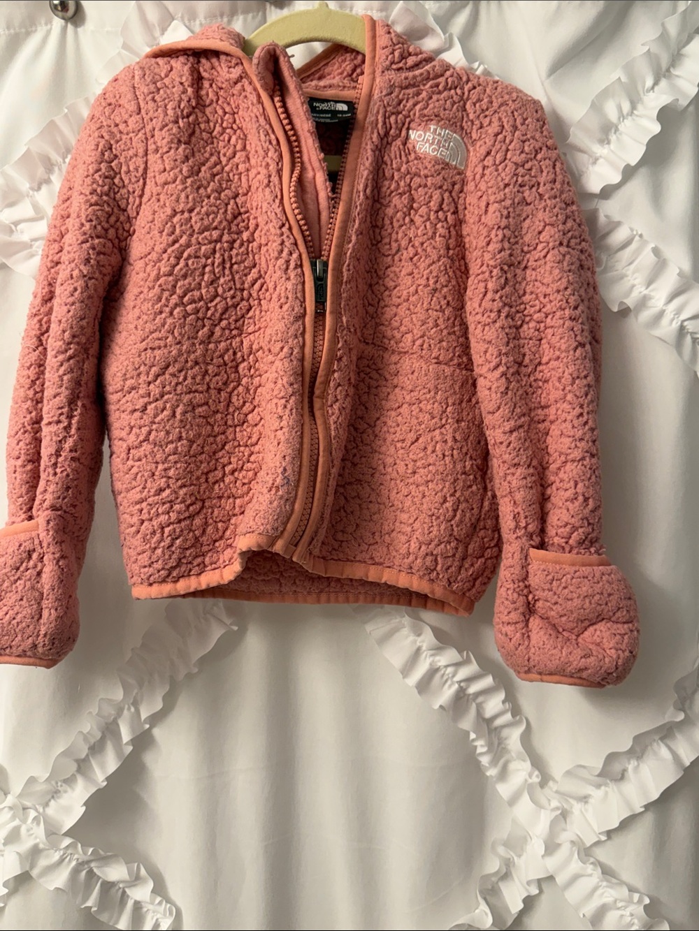 The North Face Dusty Rose Sherpa Hooded Fleece Jacket